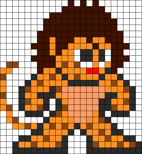 Cheetah Modern Perler Bead Pattern Perler Bead Pattern - Cheetah Perler Bead Patterns (484x526), Png Download