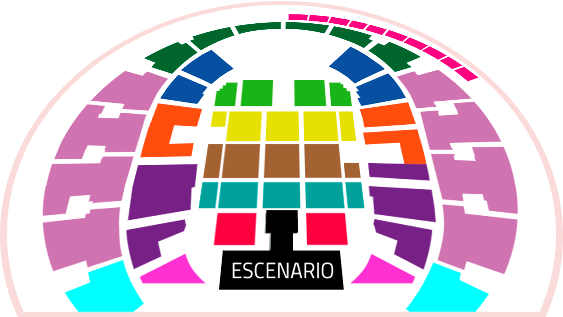 Mapa Ariana Grande Movistar Arena - Ariana Movistar Arena (563x317), Png Download