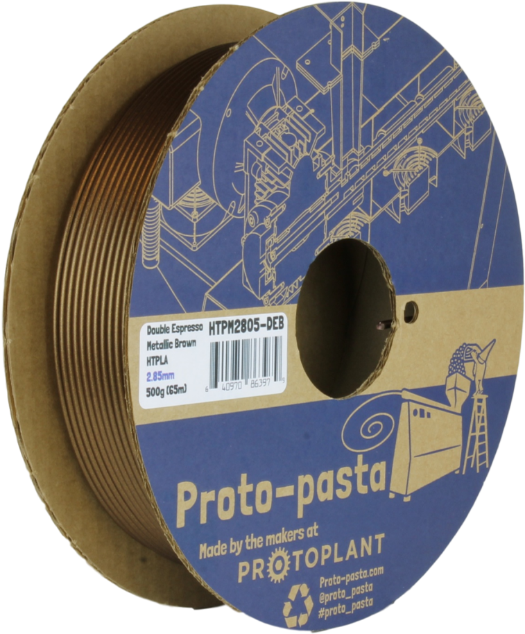 "double Espresso" Metallic Brown Htpla Protoplant, - Proto-pasta Htp21705-ice High Temperature Spool , Pla (1001x1001), Png Download