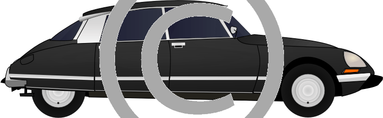 Black Car - Car (789x244), Png Download