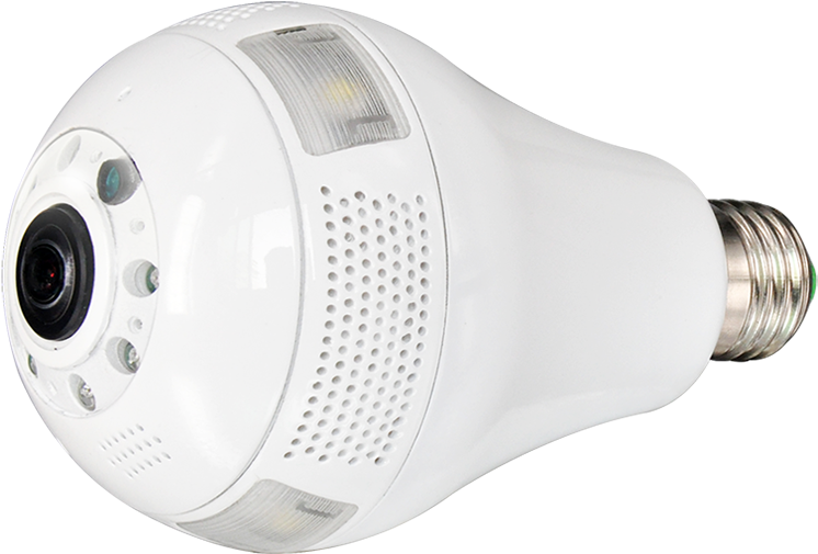 T360swf 960p Panoramic Fisheye Ip Light Bulb Hidden - Wifi Камера (750x750), Png Download