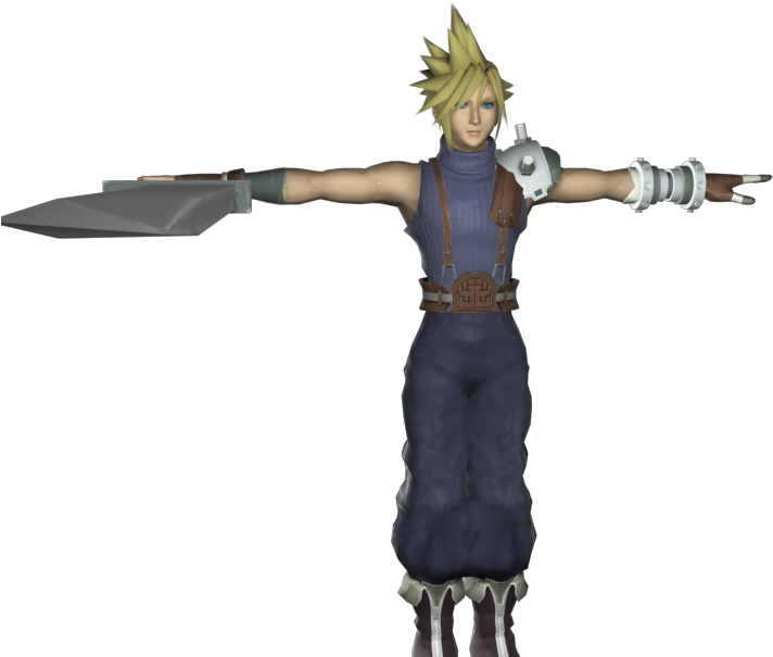 Cloud - Action Figure (750x650), Png Download