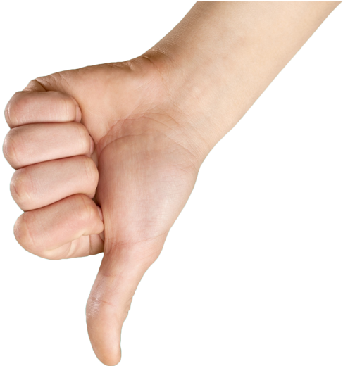 Thumbs Down - Thumb Signal (500x522), Png Download