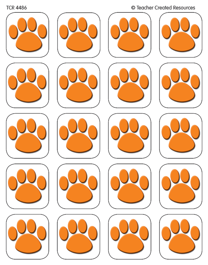 Teacher Created Resources Green Paw Print Stickers (900x900), Png Download