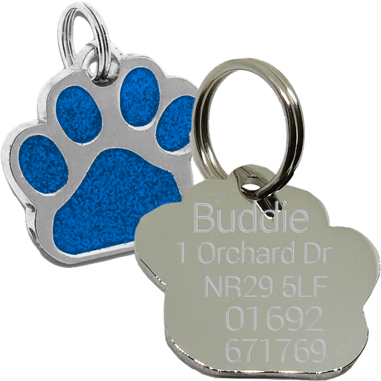 Download Paw Print Dog Tag PNG Image with No Background