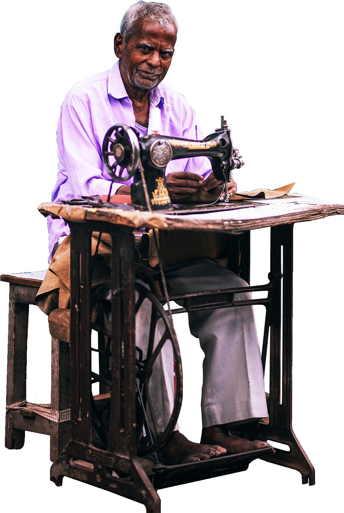 Indian Men Cutout Sitting - Indian Tailor Png (1280x1920), Png Download