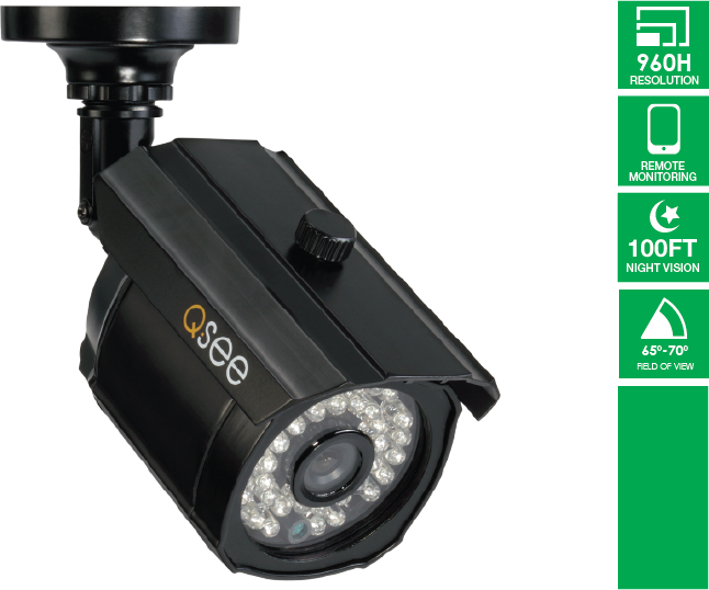 From The Manufacturer - Q-see Qm9901b 900 Tvl Bullet Camera (646x538), Png Download