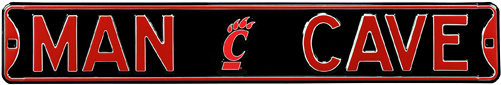 Cincinnati Bearcats “man Cave” Authentic Street Sign - Man Cave Cleveland Browns Steel Sign Wall Sign 36 X (500x500), Png Download