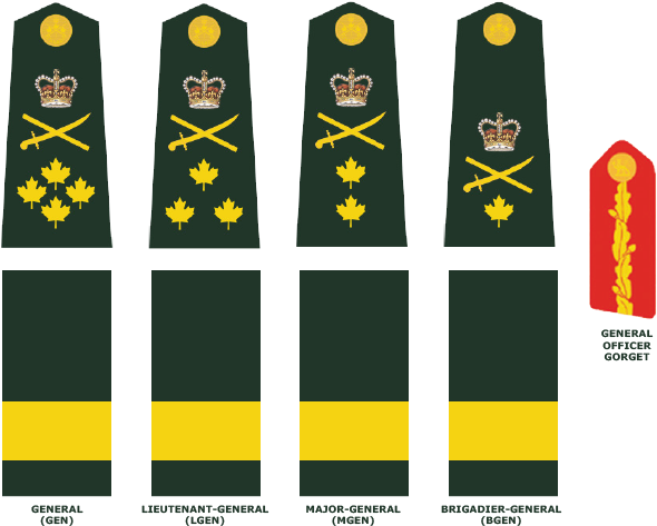 Lieutenant Colonel Rank Transparent - Canadian Army General Ranks (700x509), Png Download