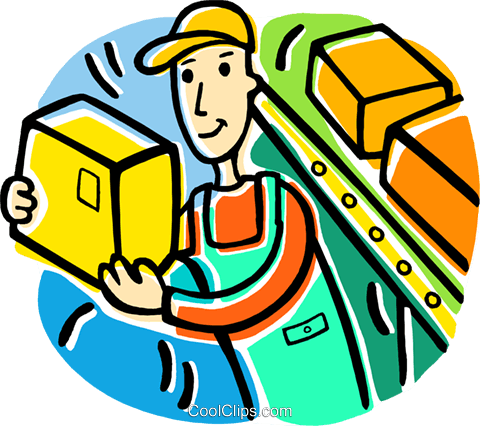 Man Working In A Stockroom Royalty Free Vector Clip - Almoxarifado Png (480x426), Png Download