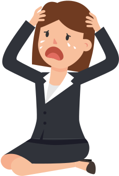Hopeless Corporate Woman Crying - Cartoon (1280x720), Png Download