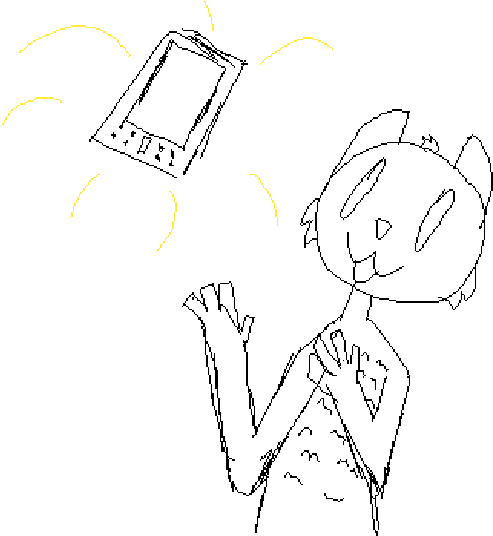 A Wild Drawing Tablet Appeared - Line Art (1050x1050), Png Download