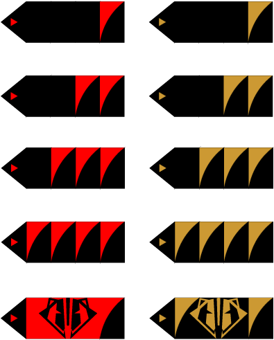Hellbadgerranksredgold - Rank Insignia 2000px Gold (423x531), Png Download