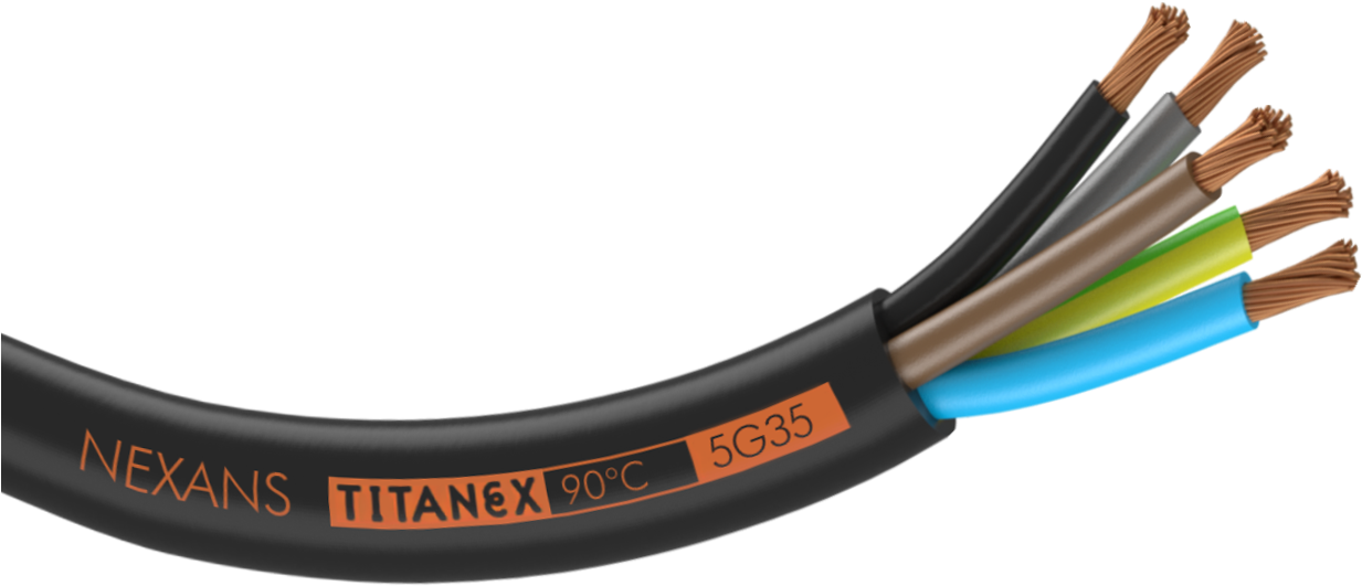 Titanex H07rn-f Rubber Cable - Wire (1346x779), Png Download