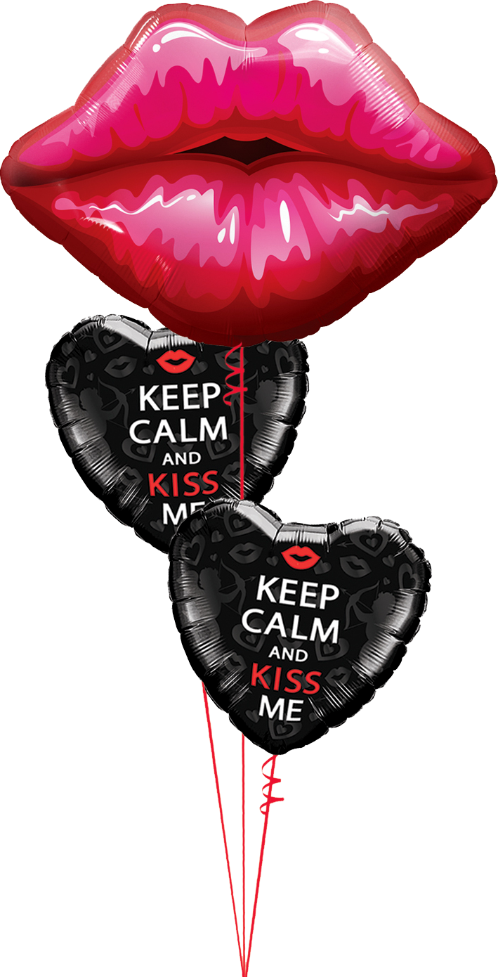 Lips Balloon (709x1390), Png Download