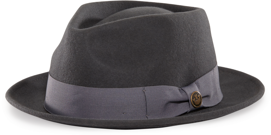 Paxton Wool Classic Brim Fedora Hat With Brim And 3 - Fedora (1120x1120), Png Download