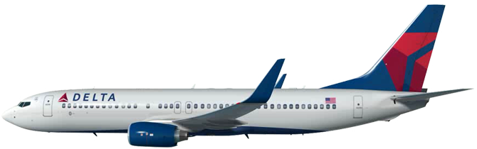 Delta Airlines Png - Boeing 737 Next Generation (1000x445), Png Download