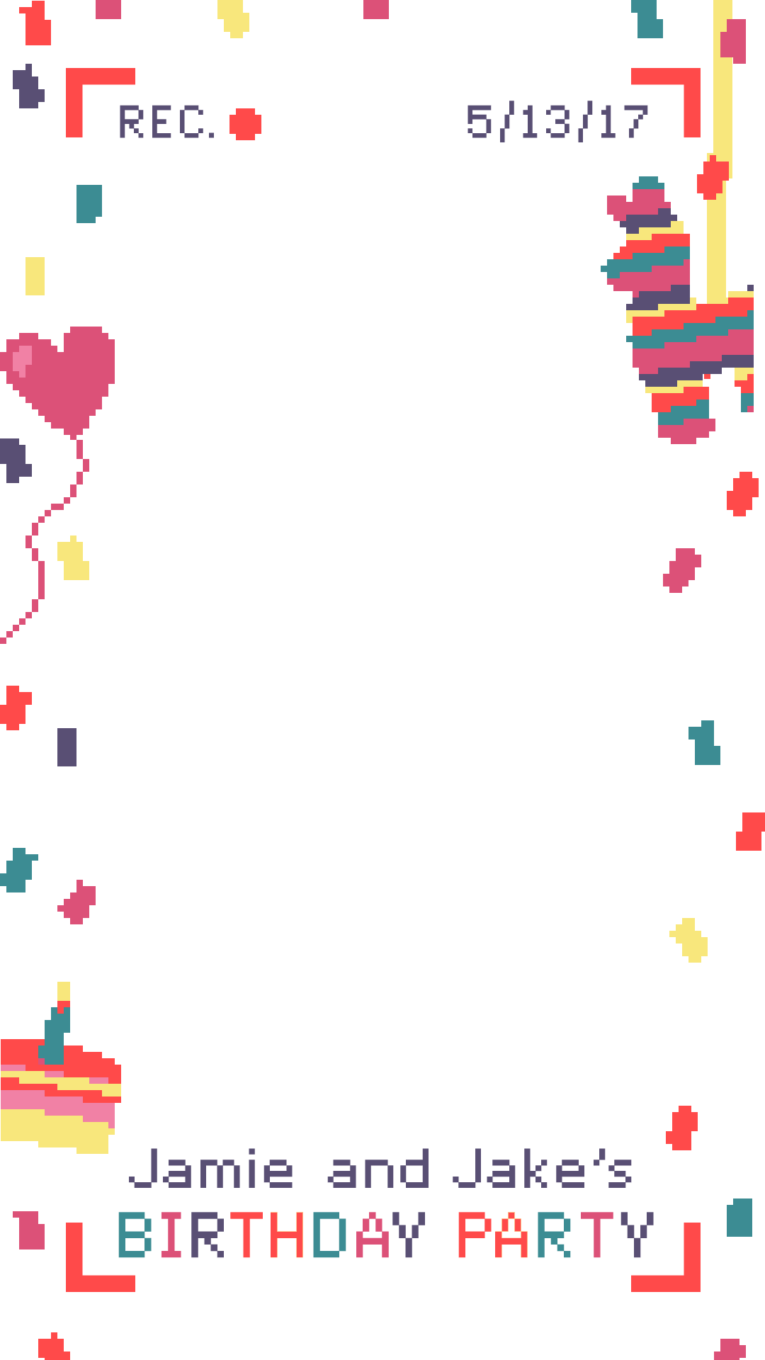 Snapchat Filter - Transparent Snapchat Birthday Filter (1080x1920), Png Download