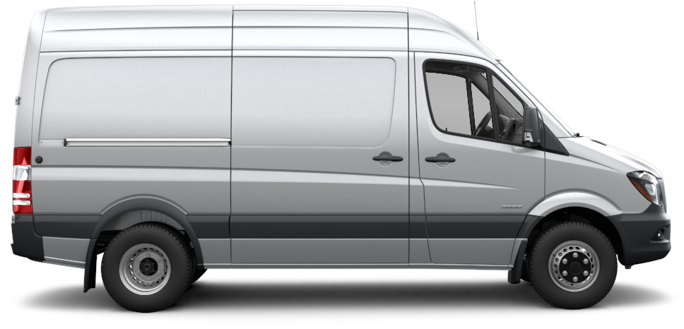 Cargo Van - Mercedes Sprinter 2018 Dimensions (968x466), Png Download