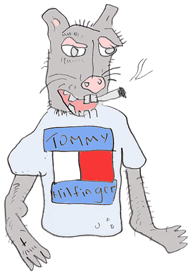 The Remainder Of The Sticky Discs Sit Above The Fridge, - Cartoon (406x546), Png Download