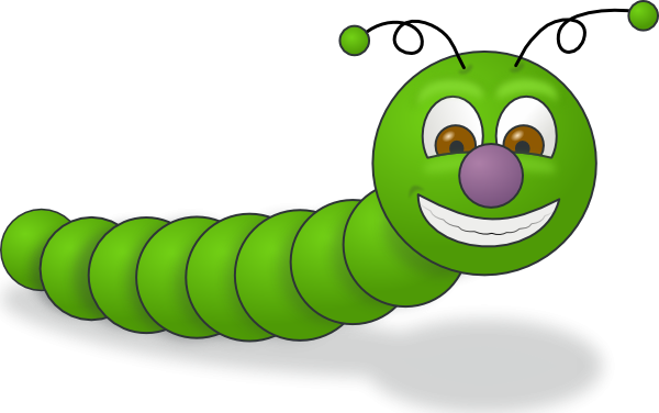 Pix For Caterpillar Clip Art - Worm Clipart (600x376), Png Download