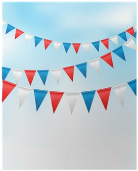 Holiday Background With Birthday Flags - Birthday (400x400), Png Download