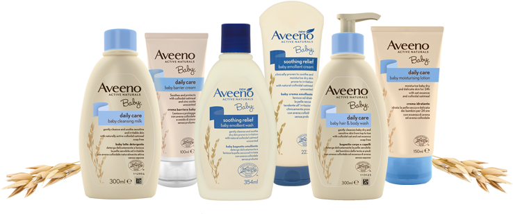 Picture Of Daily Moisture Range Banner - Aveeno Baby Soothing Relief Baby Emollient Cream - (739x330), Png Download