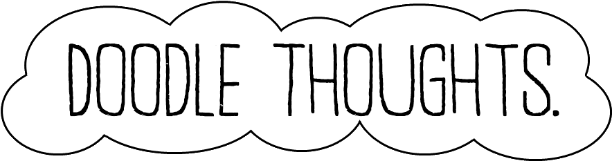 Doodle Thoughts - Drawing (950x270), Png Download