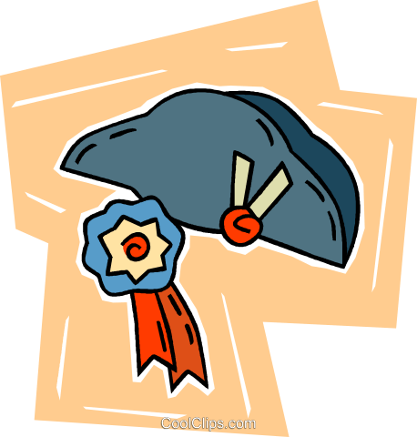 French Military Hat And Ribbon Royalty Free Vector - French Military Clipart (458x480), Png Download