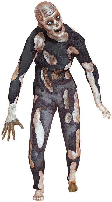 Zombie, Man, Horror, Scary, Danger 3d, Undead, Png - Zombie 3d Png (540x720), Png Download