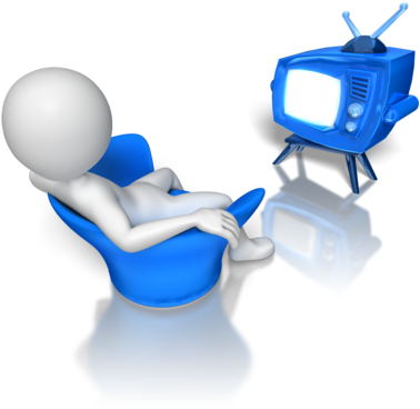 Png Icons, 3d Human, Stick Figures, White Man, Clip - Stick Figure Watching Tv (400x375), Png Download