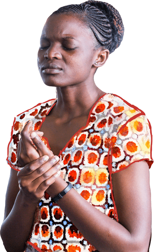 Woman Praying - Girl (500x818), Png Download