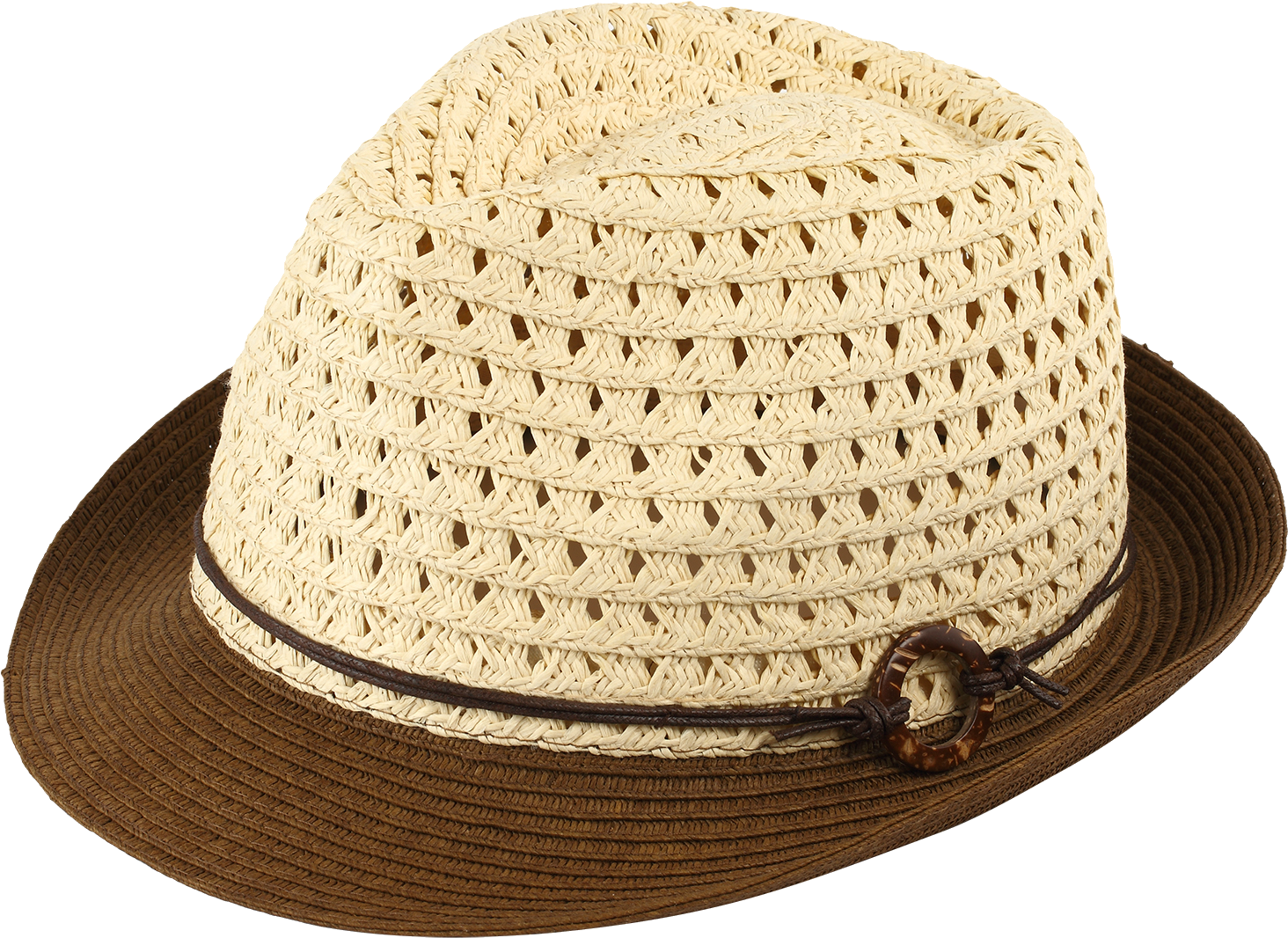 File 97d775ddc6 Small - Straw Fedora (1860x1298), Png Download