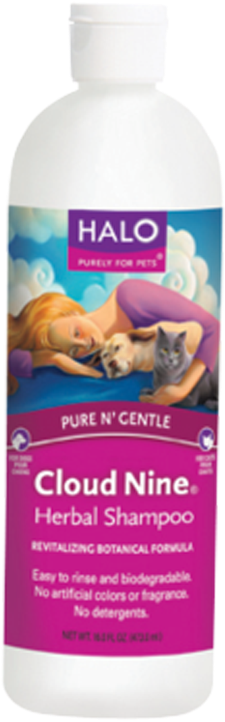 Halo Cloud Nine<span Class='reg'>®</span> - Halo Cloud Nine Herbal Shampoo - 16 Oz (854x1139), Png Download