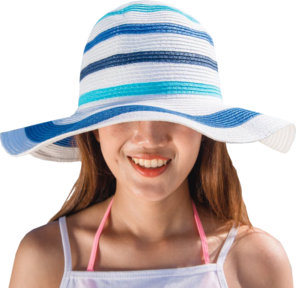 Wearing Summer Hat - Hat (960x937), Png Download
