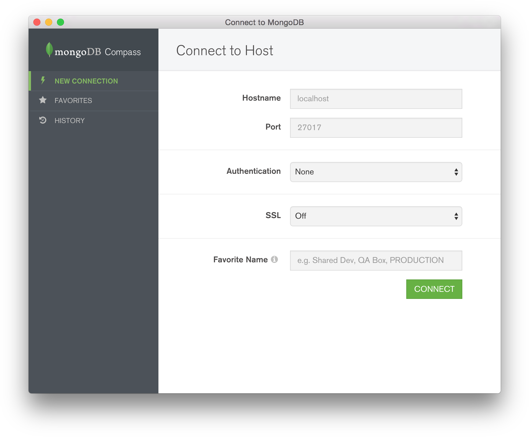 Images/new Connection Form - Best Mongodb Gui Free (1824x1504), Png Download