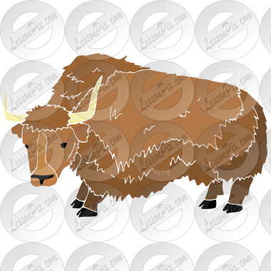 Bison Clipart Yak - Domestic Yak (380x380), Png Download