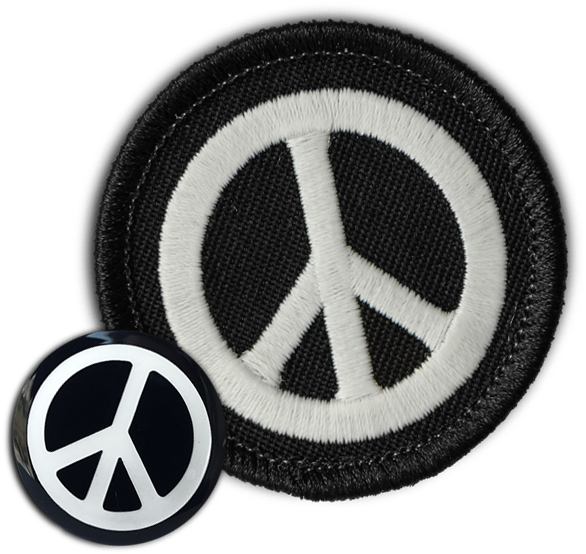 Peace Sign Patch & Pin Combo - Peace Symbols (709x709), Png Download