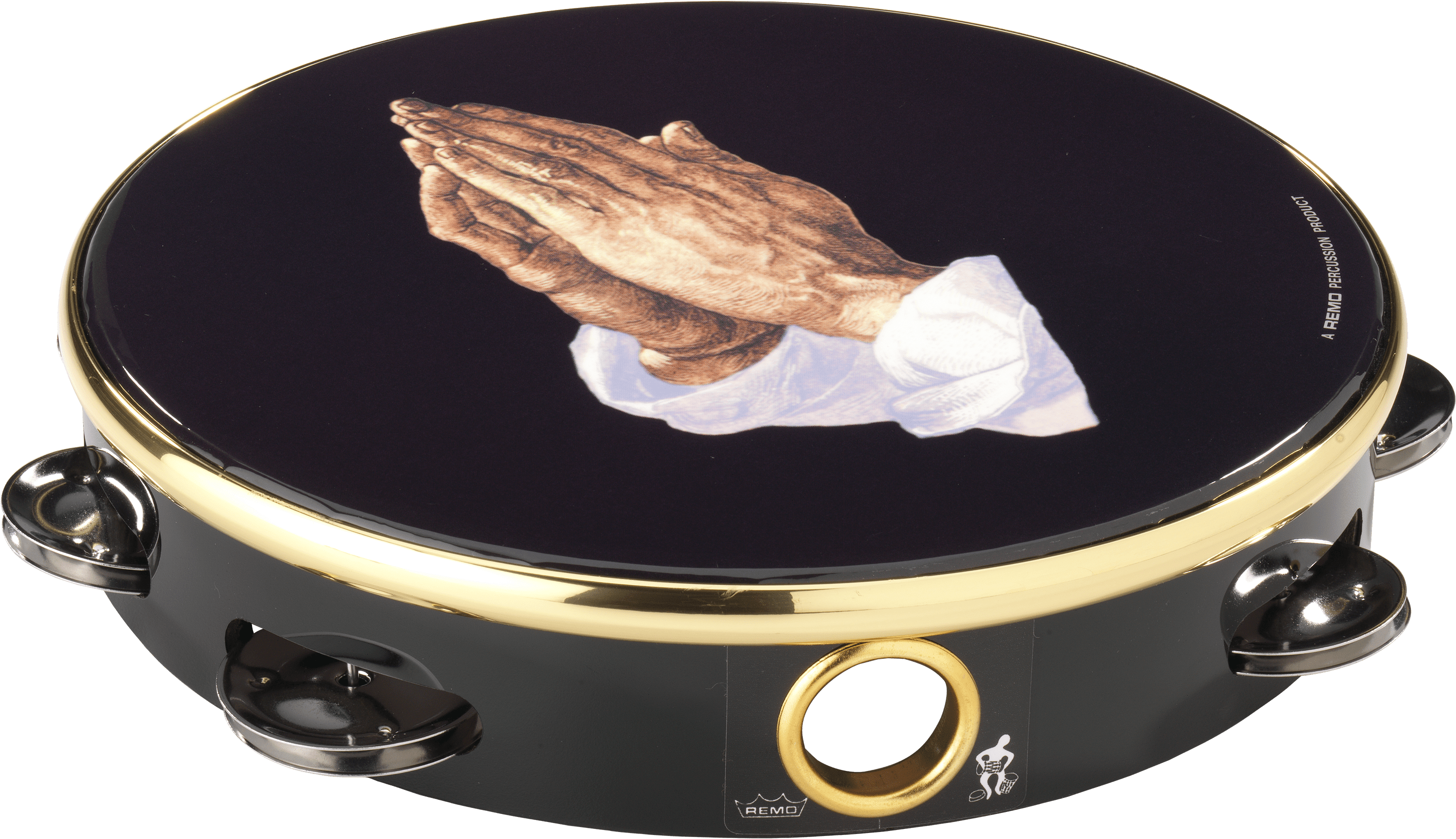 Remo Praise Tambourine-praying Hand , 8" - Tambourine With Praying Hands (3300x3300), Png Download