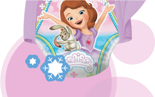 Pull-ups® Cool & Learn® For Girls Features A Cooling - Pull-ups Cool And Learn Training Pants Girl Giga Pack (624x382), Png Download