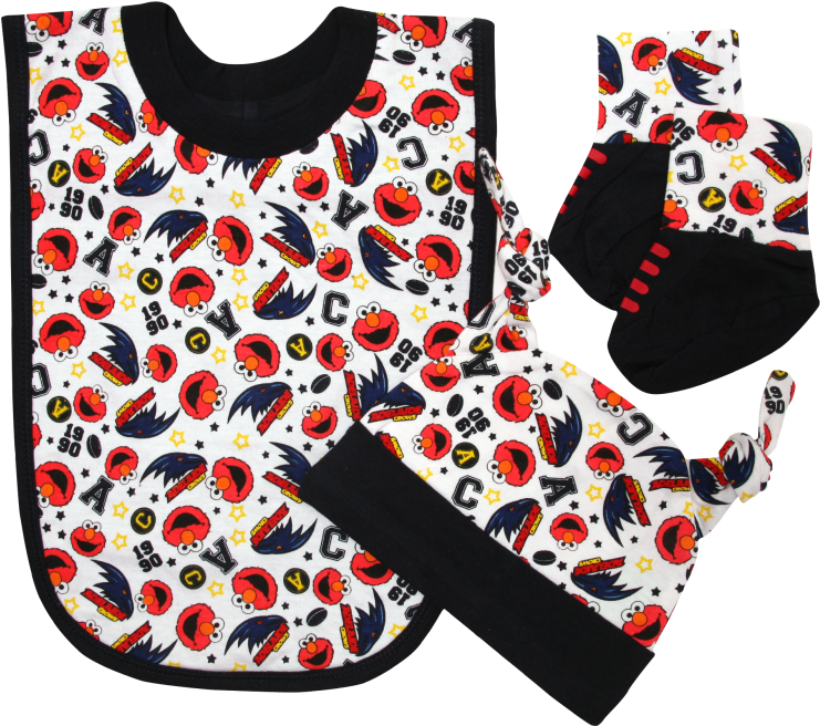 Adelaide Crows Sesame Street Baby 3 Piece Gift Set - Illustration (740x740), Png Download