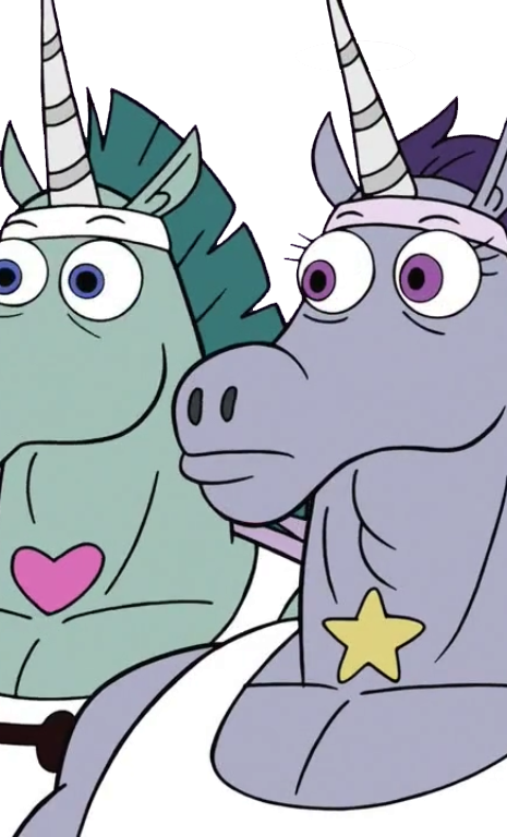 Female Warnicorn Buff Up - Cartoon (465x768), Png Download