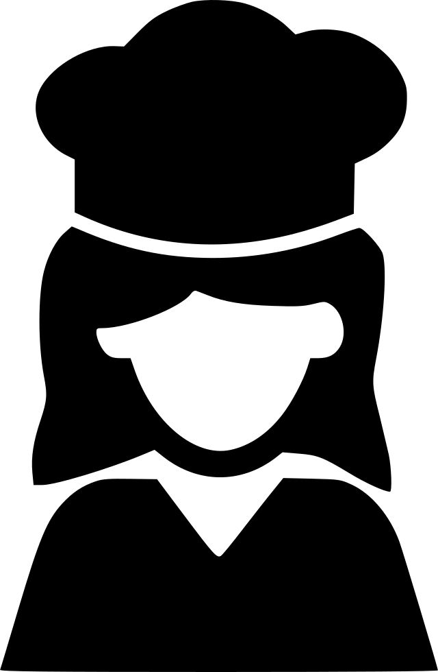 Chef Female - - Scalable Vector Graphics (640x980), Png Download