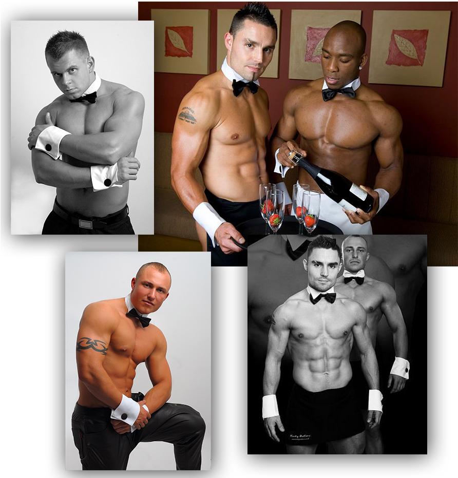 Topless Waiters - Barechested (930x953), Png Download