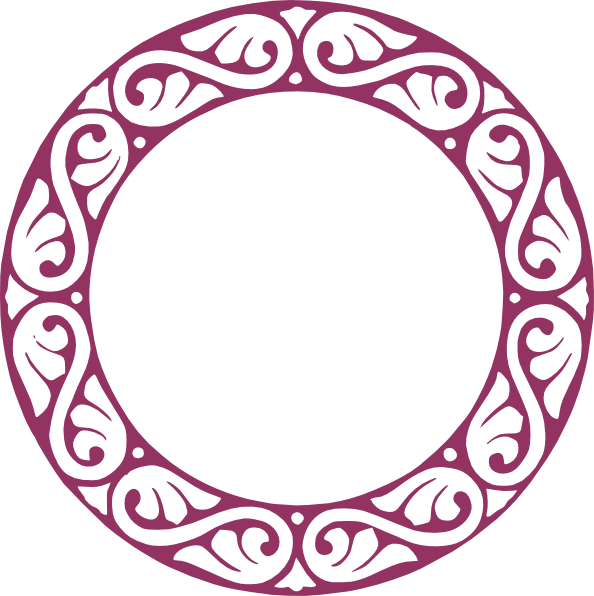 Circle Clipart Scroll - Circle Photo Frame Png (594x596), Png Download
