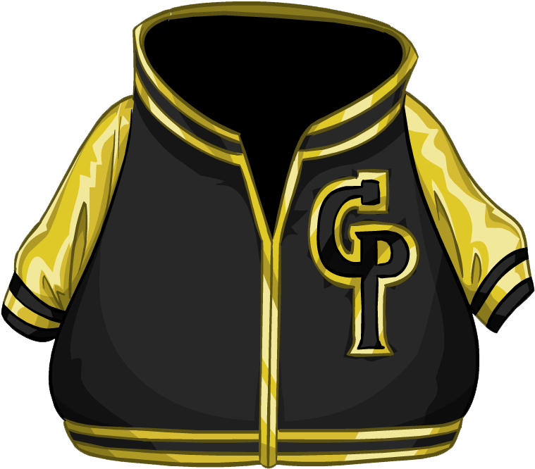 Gold Letterman Jacket Clothing Icon Id 4789 - Club Penguin Gold Clothes (776x667), Png Download