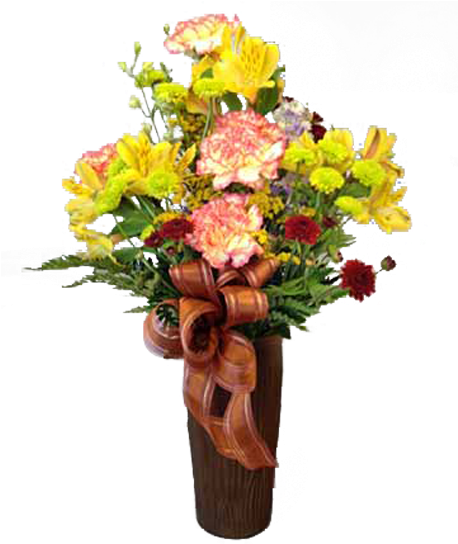 Mixed Vase For Fall - Garden Roses (600x600), Png Download