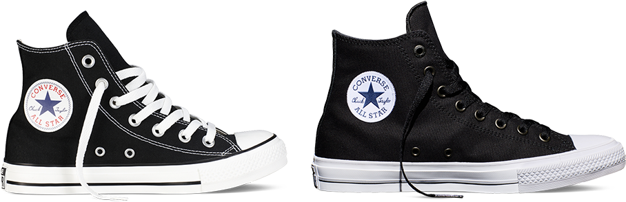 Converse Chuch Taylors - Converse Chuck Taylor Hi In Black (1000x360), Png Download