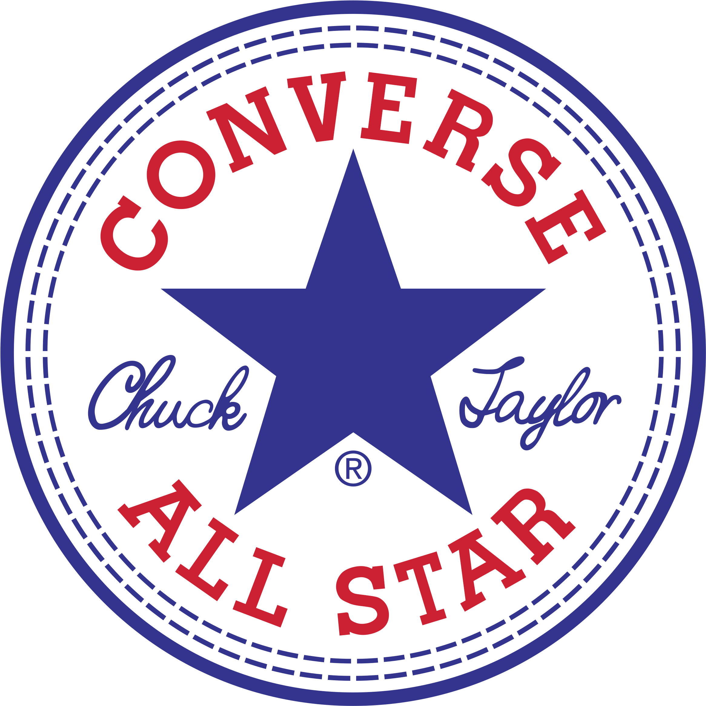 Converse All Star Chuck Taylor Vector Logo - Converse All Star Logo (1200x1200), Png Download