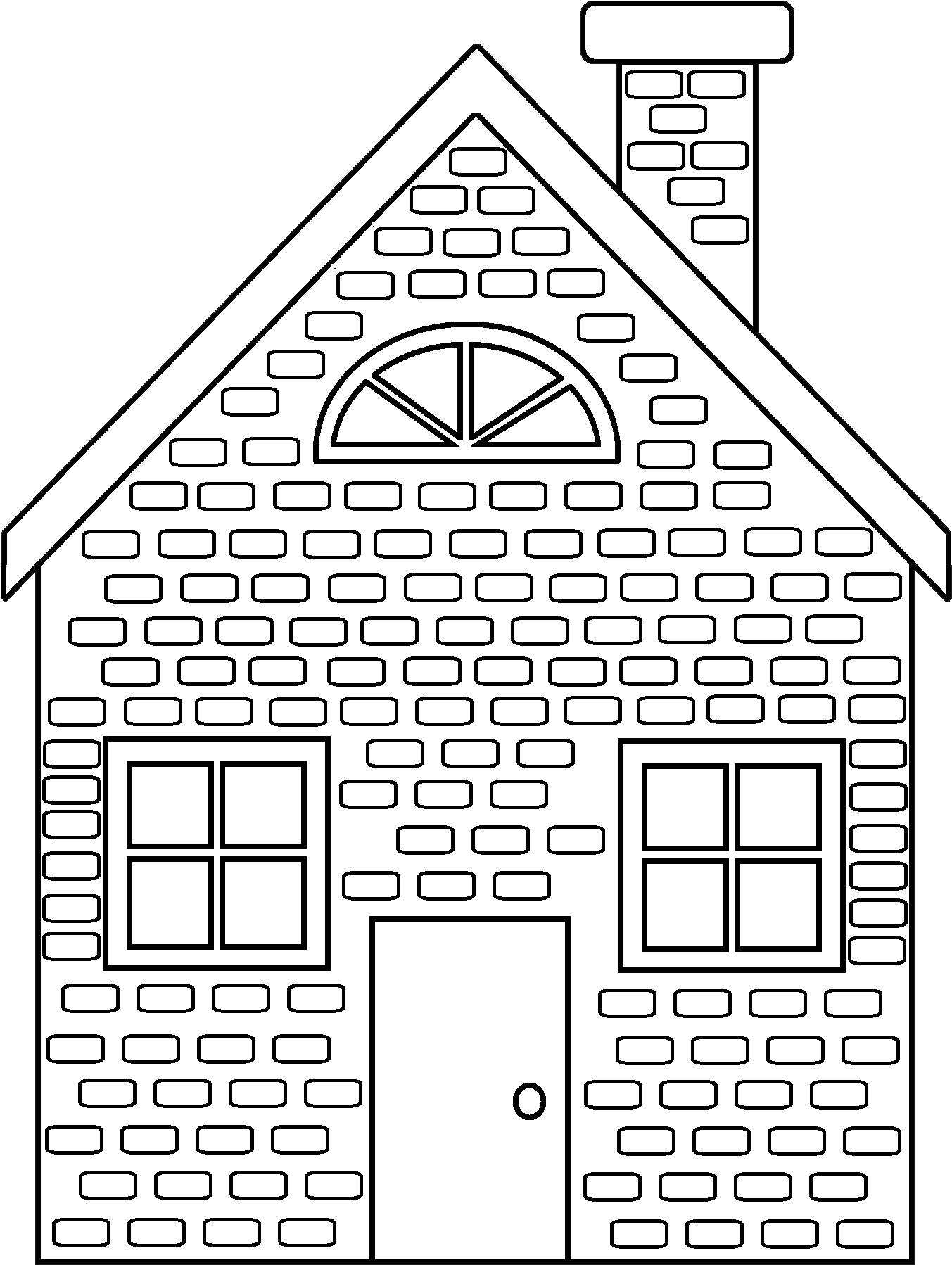 28 Collection Of Straw House Clipart Black And White - Three Little Pigs Houses Drawing (1477x1837), Png Download